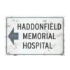 TRICK OR TREAT STUDIOS Haddonfield Memorial Hospital Metal Sign From Halloween 2