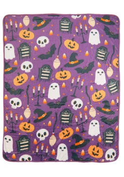 Halloween Mischief Comfy Throw Blanket -Halloween Decoration Store halloween mischief throw blanket alt 2
