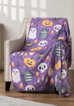 Halloween Mischief Comfy Throw Blanket