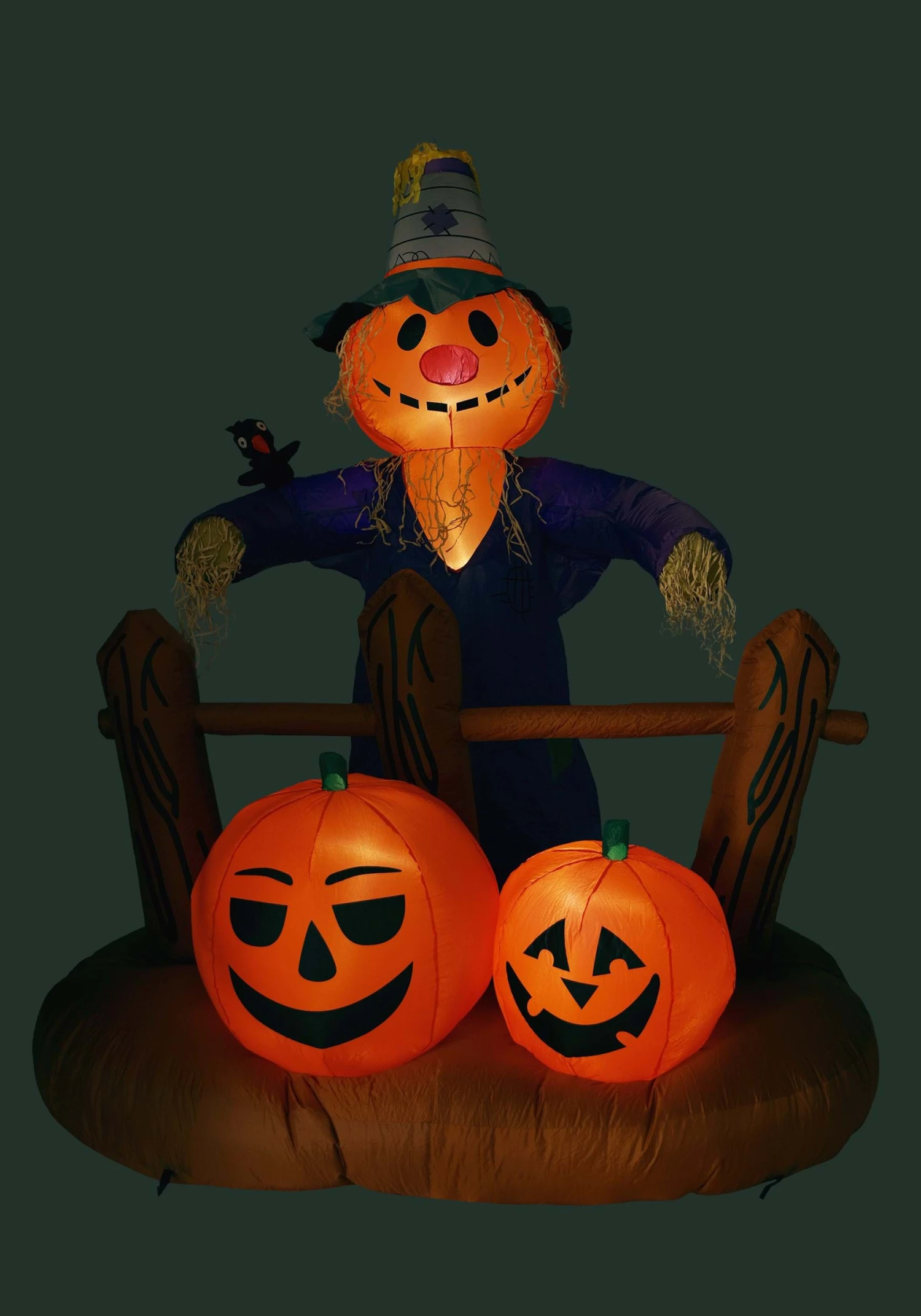 Halloween Scarecrow With Pumpkins Inflatable Decoration 2 Halloween Scarecrow With Pumpkins Inflatable Decoration - Image 2