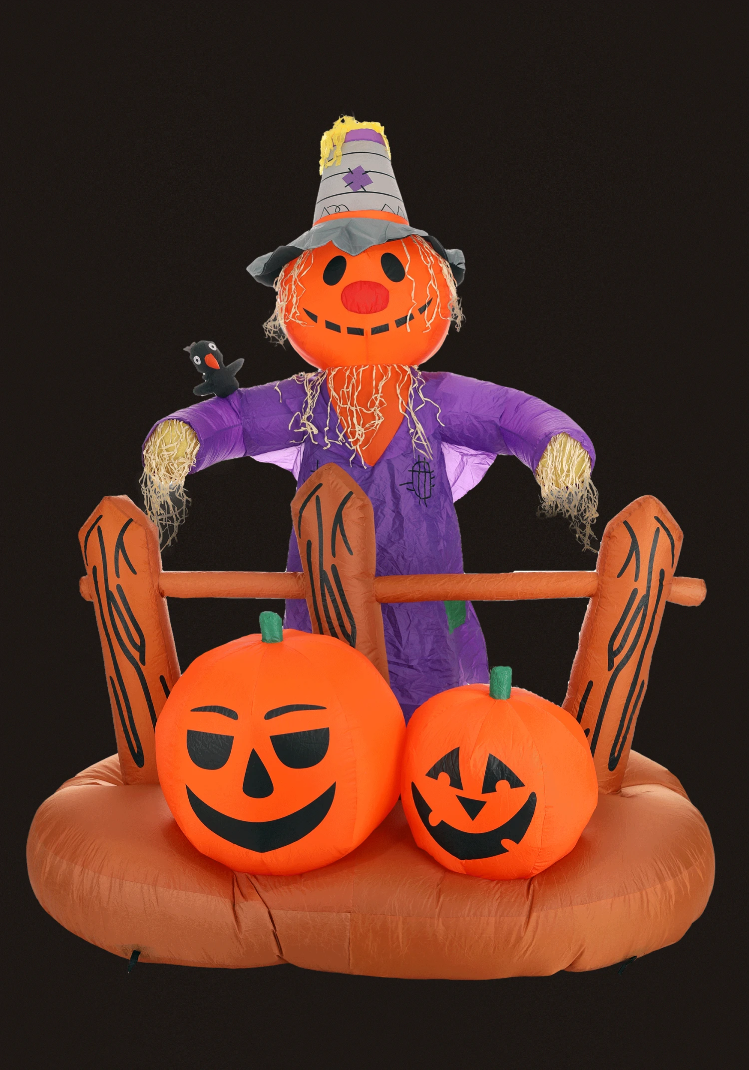 Halloween Scarecrow With Pumpkins Inflatable Decoration 3 Halloween Scarecrow With Pumpkins Inflatable Decoration - Image 3