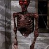 Hanging Half Skeleton With Red Light Up Eyes Decoration