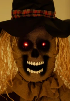 Hanging Scarecrow With Color Changing LED Lights Decoration -Halloween Decoration Store hanging scarecrow with color change led lights alt 2