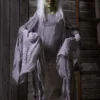Scary Green Witch Hanging Halloween Decoration
