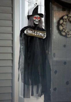 Hanging Witch Welcome Halloween Prop
