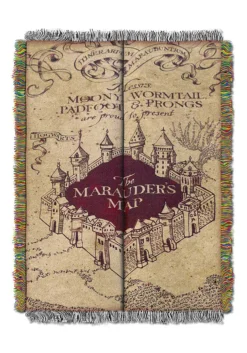 Marauders Map Harry Potter Tapestry Throw