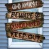 Fun World Haunted Warnings Window Boards Decoration
