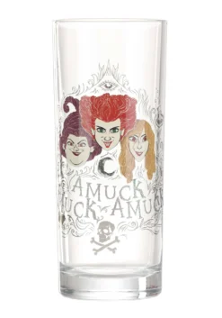Hocus Pocus Glitter Glass Tumbler Set -Halloween Decoration Store hocus pocus glitter glass tumbler set alt 2