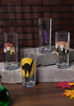 Hocus Pocus Glitter Glass Tumbler Set -Halloween Decoration Store hocus pocus glitter glass tumbler set alt 5