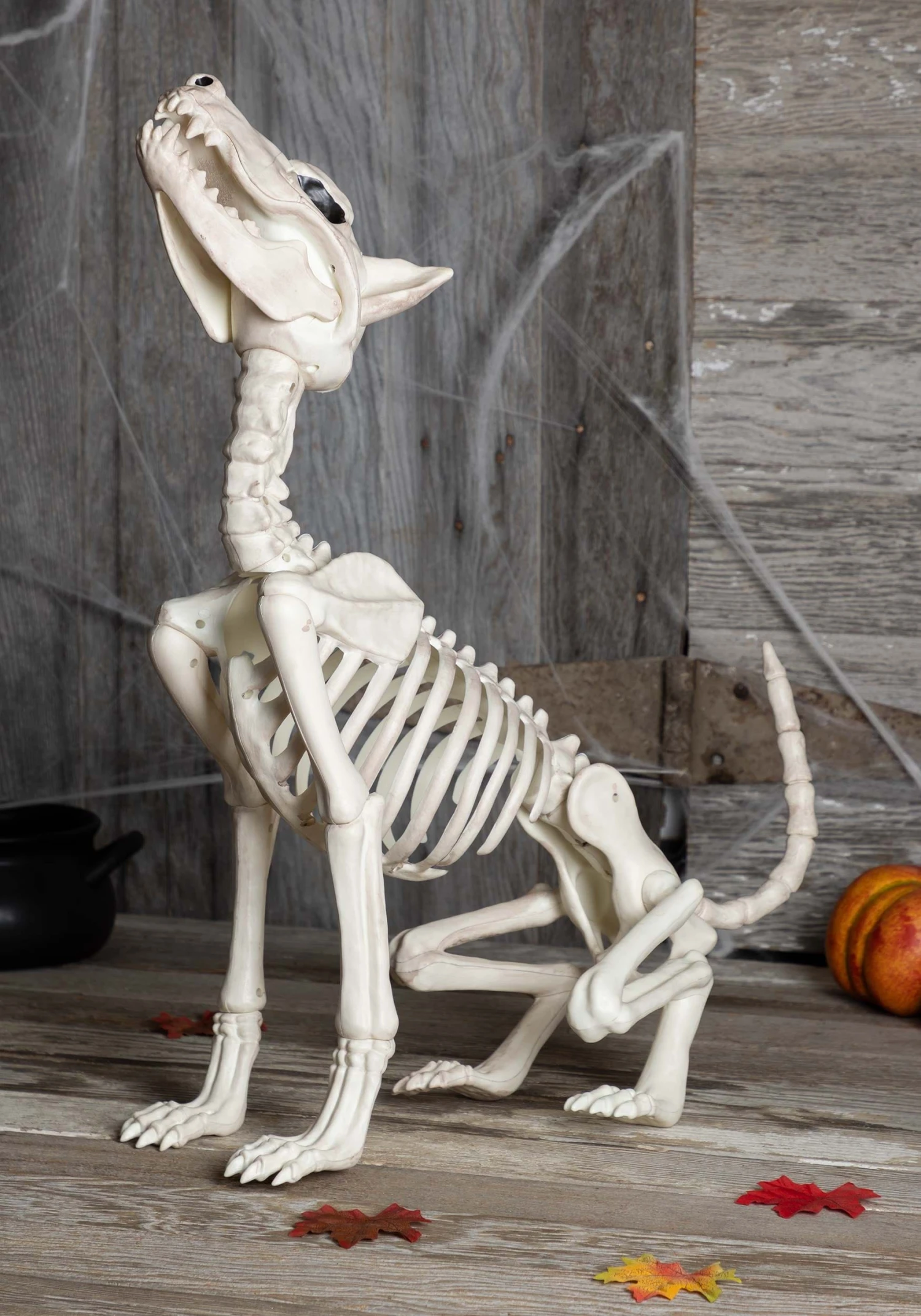 Howl At The Moon Skeleton Dog 27" Halloween Prop 1 Howl At The Moon Skeleton Dog 27" Halloween Prop