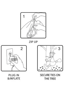 Inflatable 4FT Crashing Witch On A Tree Decoration -Halloween Decoration Store inflatable 4 ft crashing witch on a tree decoratio alt 2