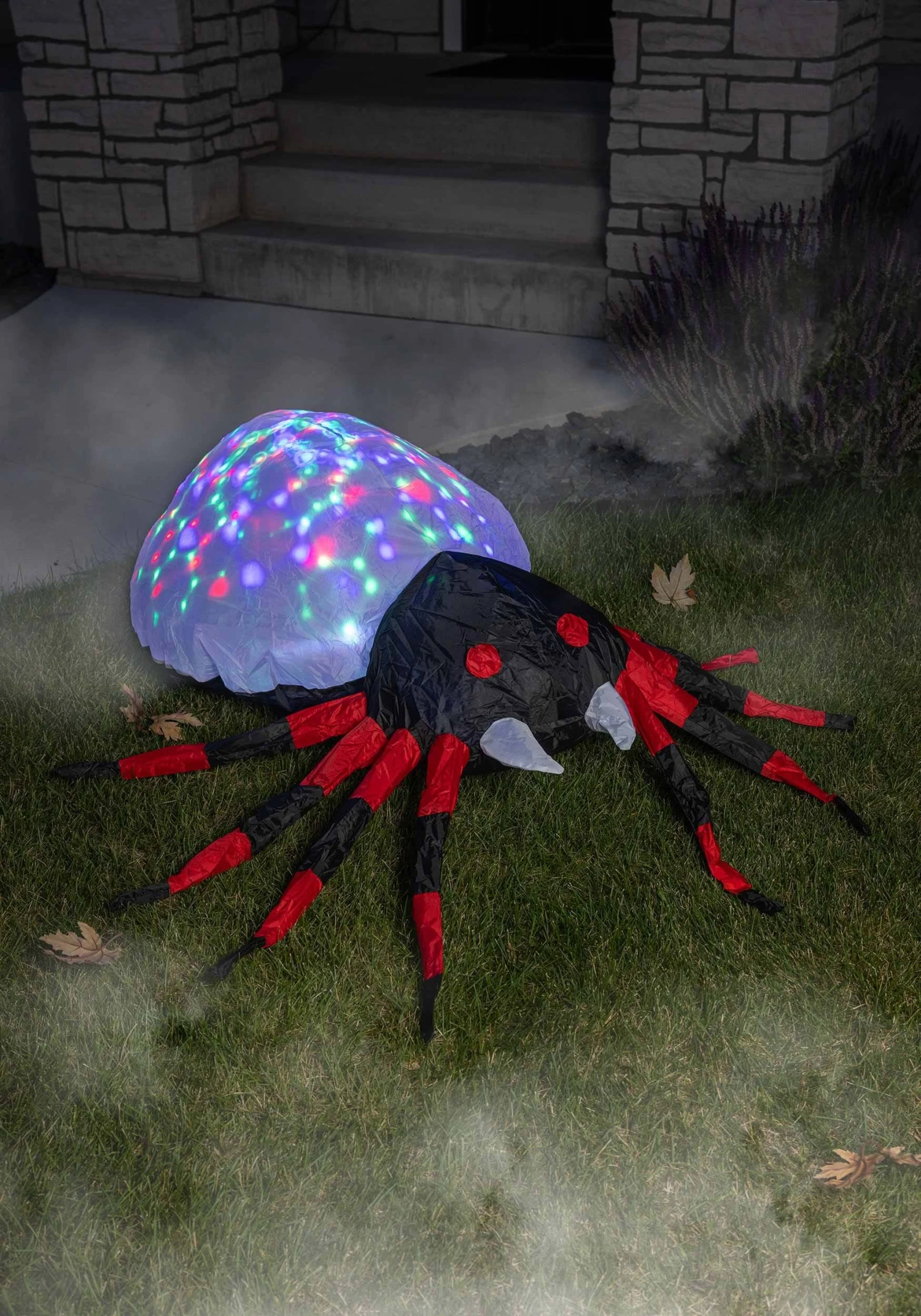 Inflatable 4 Foot Projection Kaleidoscope Spider Decoration 1 Inflatable 4 Foot Projection Kaleidoscope Spider Decoration