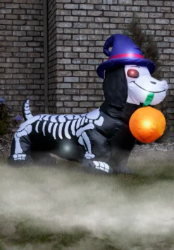 Inflatable 5 Foot Wiener Dog Skeleton Decoration
