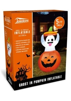 Inflatable 5FT Ghost In Pumpkin Halloween Decoration -Halloween Decoration Store inflatable 5ft ghost in pumpkin alt 2