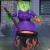6FT Inflatable Witch And Cauldron Halloween Decoration