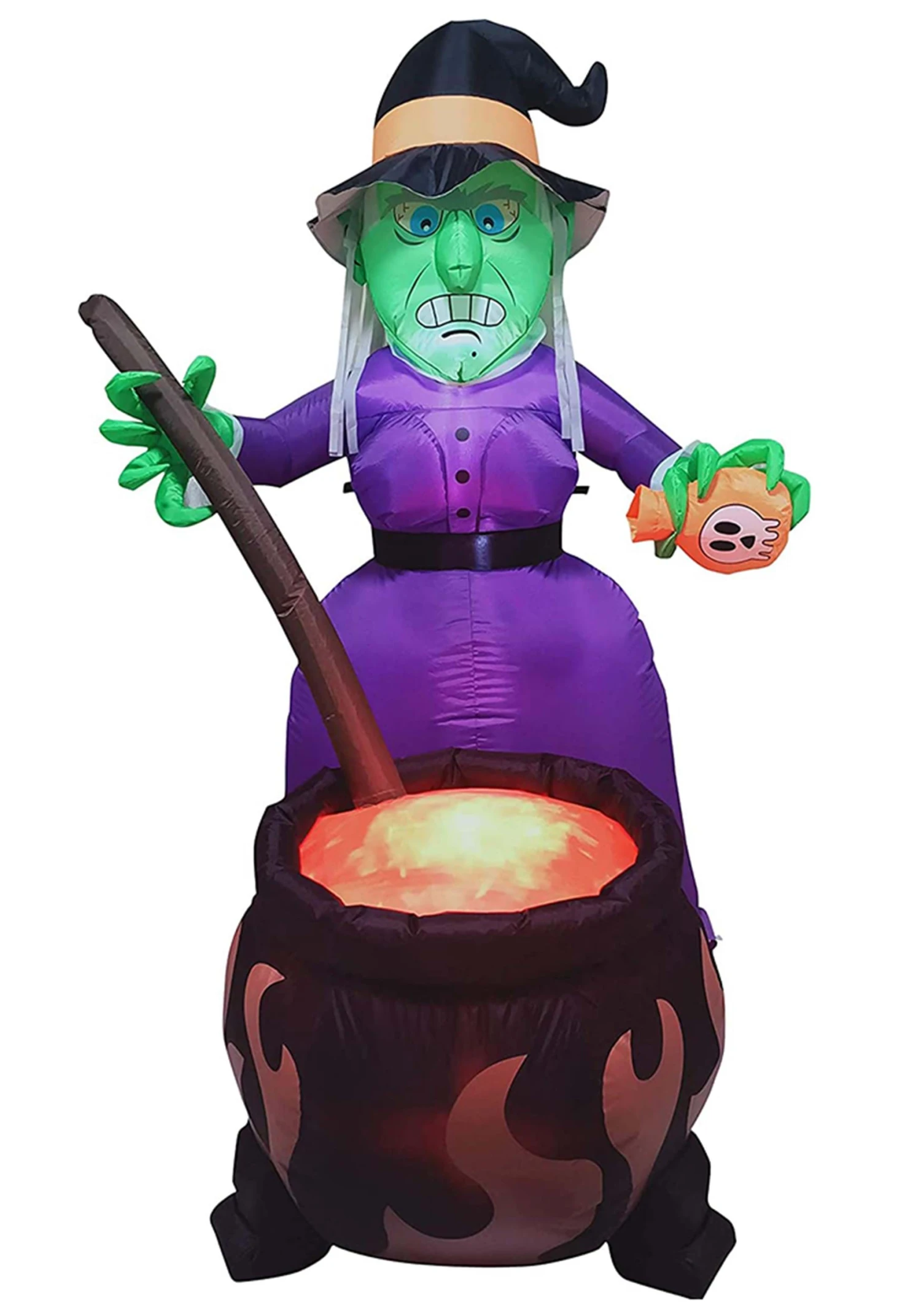 6FT Inflatable Witch And Cauldron Halloween Decoration 2 6FT Inflatable Witch And Cauldron Halloween Decoration - Image 2