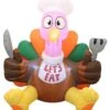 6FT Inflatable Let's Eat Turkey Decoration