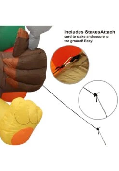 6FT Inflatable Let's Eat Turkey Decoration -Halloween Decoration Store inflatable 6ft lets eat turkey alt 3