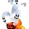 6FT Inflatable Twisted Pumpkin And Ghosts Decoration