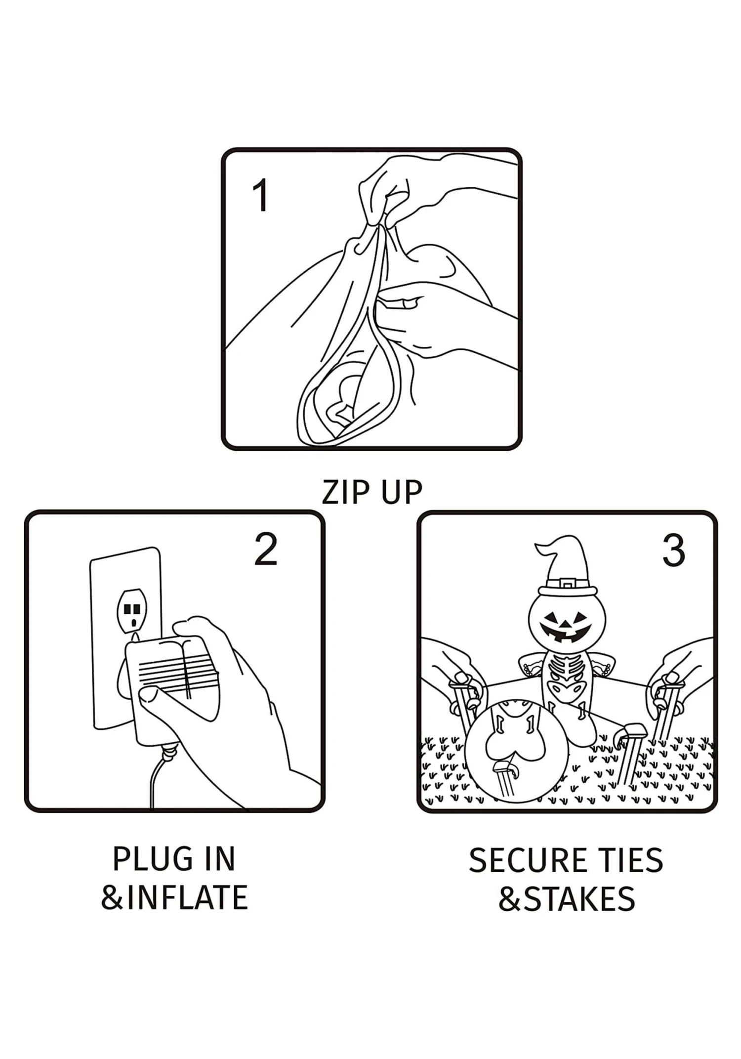 6FT Inflatable Twisted Pumpkin And Ghosts Decoration 2 6FT Inflatable Twisted Pumpkin And Ghosts Decoration - Image 2