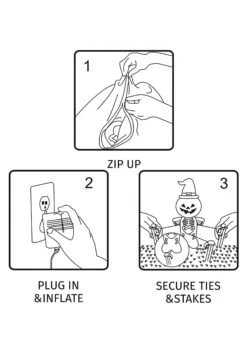 8FT Inflatable Skeleton T Rex Decoration -Halloween Decoration Store inflatable 8 ft skeleton t rex decoration alt 3