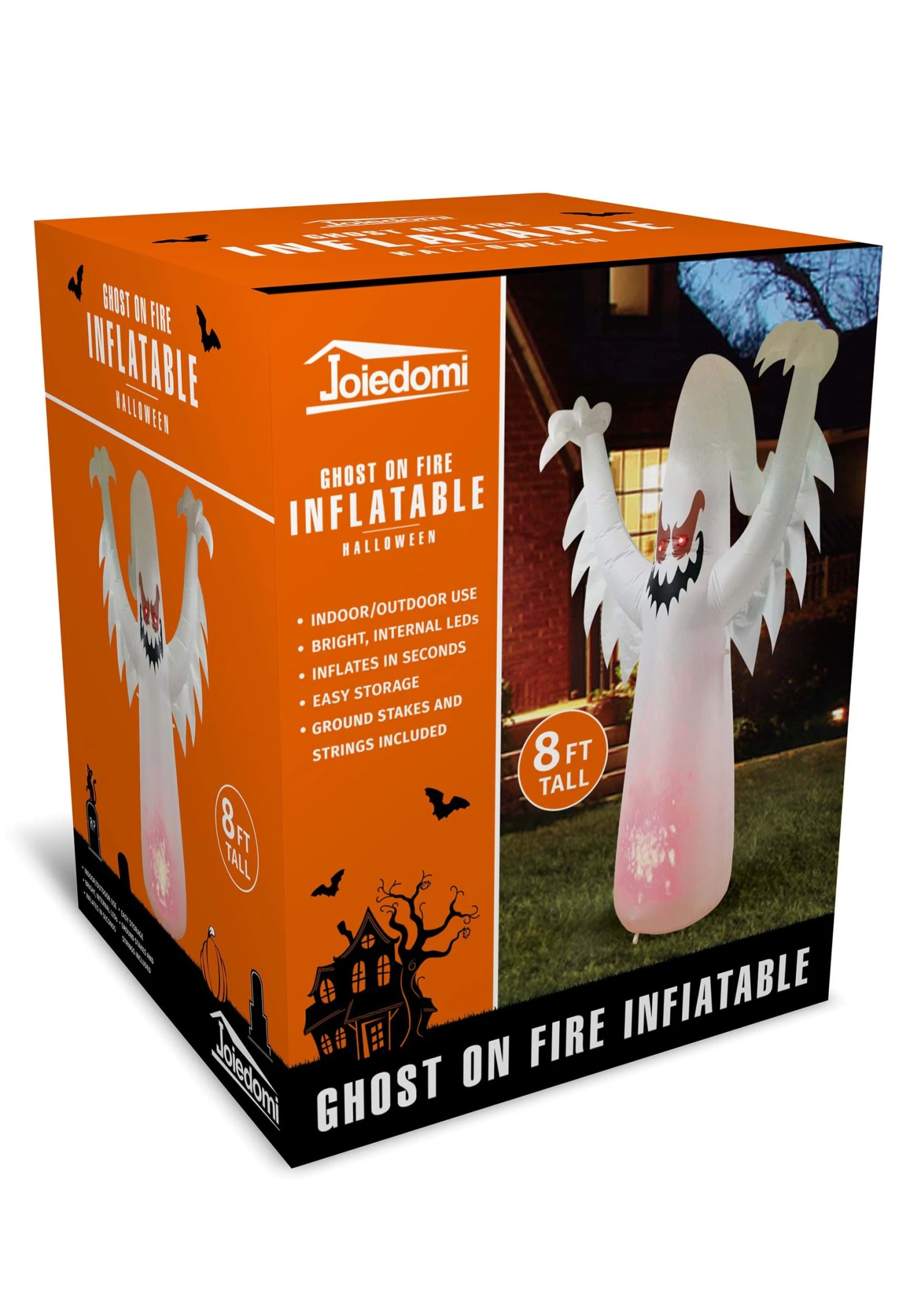 Inflatable 8ft Ghost On Fire Decoration 4 Inflatable 8ft Ghost On Fire Decoration - Image 4
