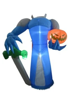 8FT Inflatable Headless Pumpkin Knight Halloween Decoration