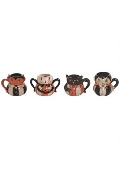 Johanna Parker Bat, Spider, Cat, And Vampire Mug Set