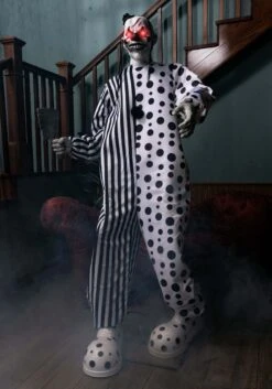 Animated Creepy Killer Circus Clown Decoration -Halloween Decoration Store killer circus clown decoration alt 5