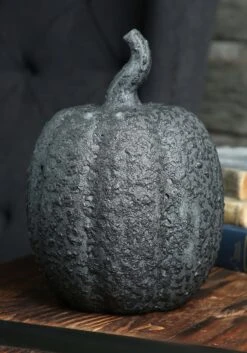 Large Ceramic Black Stone-Look Glow Pumpkin Decoration 5 Large Ceramic Black Stone-Look Glow Pumpkin Decoration -Halloween Decoration Store large ceramic black stone look glow pumpkin alt 2