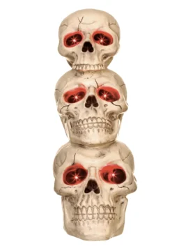 27.5 Inch Light Up Skull Totem Decoration -Halloween Decoration Store light up 275 inch skull totem decoration alt 3