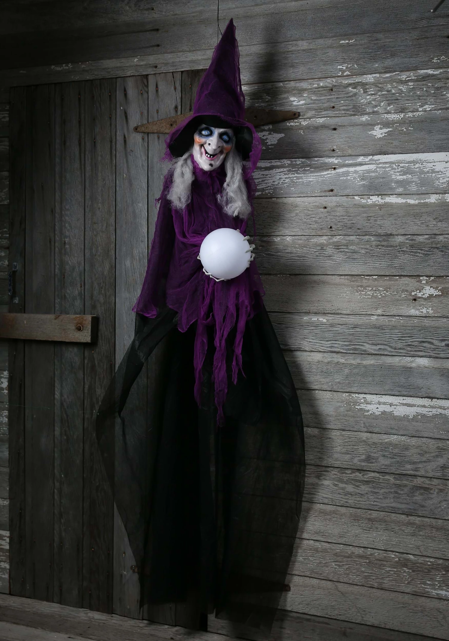 Light Up Animated 73 Inch Hanging Crystal Ball Witch Décor 2 Light Up Animated 73 Inch Hanging Crystal Ball Witch Décor - Image 2