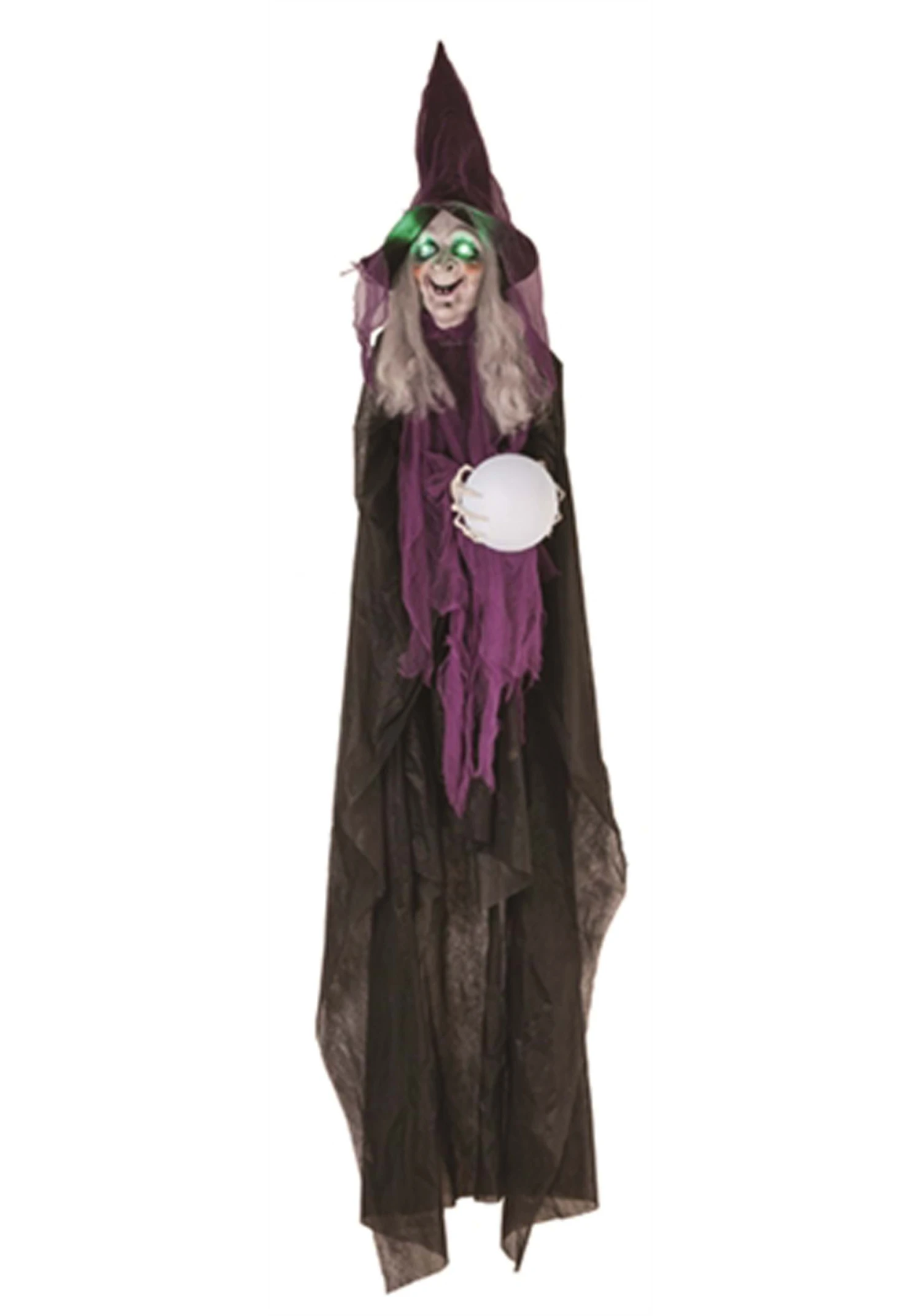 Light Up Animated 73 Inch Hanging Crystal Ball Witch Décor 3 Light Up Animated 73 Inch Hanging Crystal Ball Witch Décor - Image 3