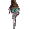 Light Up Hanging Skeleton Scarecrow Head Decoration