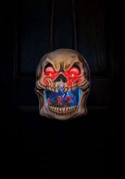 Fun World Scary Light Up Skull Door Candy Bowl