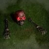 Light Up Skull And Hands Halloween Decoration
