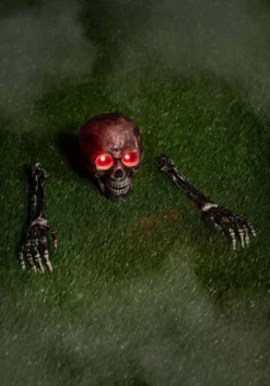 Light Up Skull And Hands Halloween Decoration