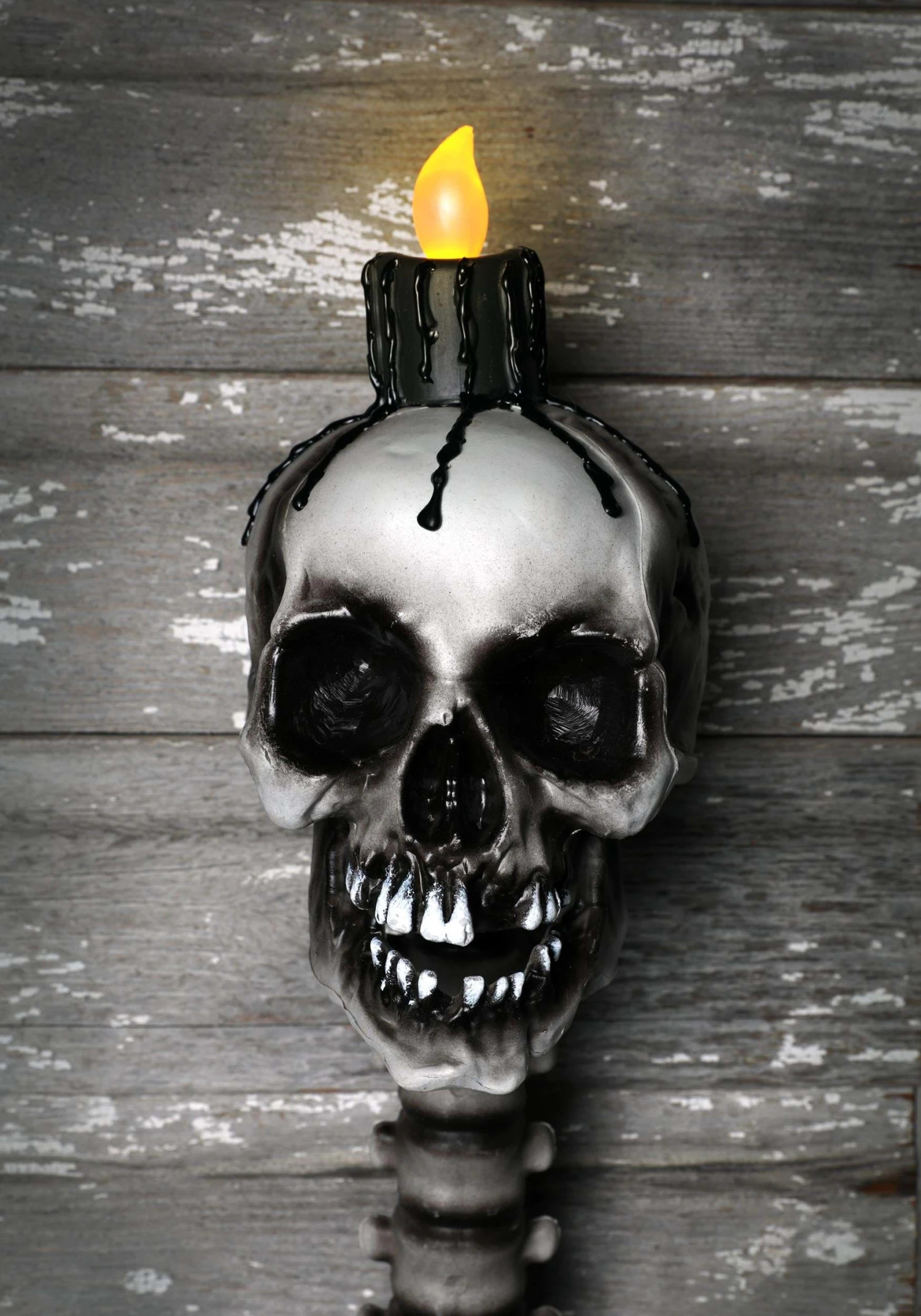 Light Up Skull Torch Decoration 2 Light Up Skull Torch Decoration - Image 2