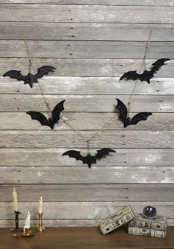 Metal Bats Banner Halloween Decoration