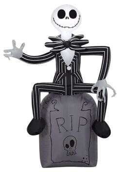 Inflatable Nightmare Before Christmas Jack On Tombstone Decoration