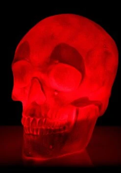 Oversized Color Changing Skull Lantern Decoration -Halloween Decoration Store oversized skull lantern decoration alt 2