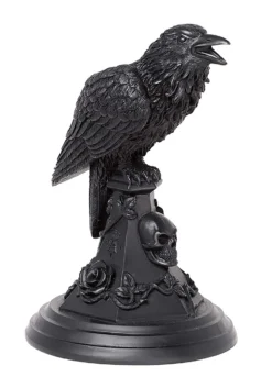 Poe's Raven Candle Stick Holder Halloween Decoration -Halloween Decoration Store poes raven candle stick holder alt 2