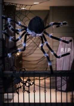 Poseable Black 50-Inch Spider Prop -Halloween Decoration Store poseable black 50 inch spider alt 1new