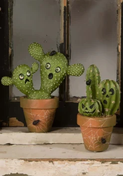 Potted Cacti O' Lantern Decoration 5 Potted Cacti O' Lantern Decoration -Halloween Decoration Store potted cacti o lantern decoration alt 2