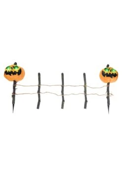Pumpkin Fence With Green Light Halloween Decoration 5 Pumpkin Fence With Green Light Halloween Decoration -Halloween Decoration Store pumpkin fence w green light alt 2