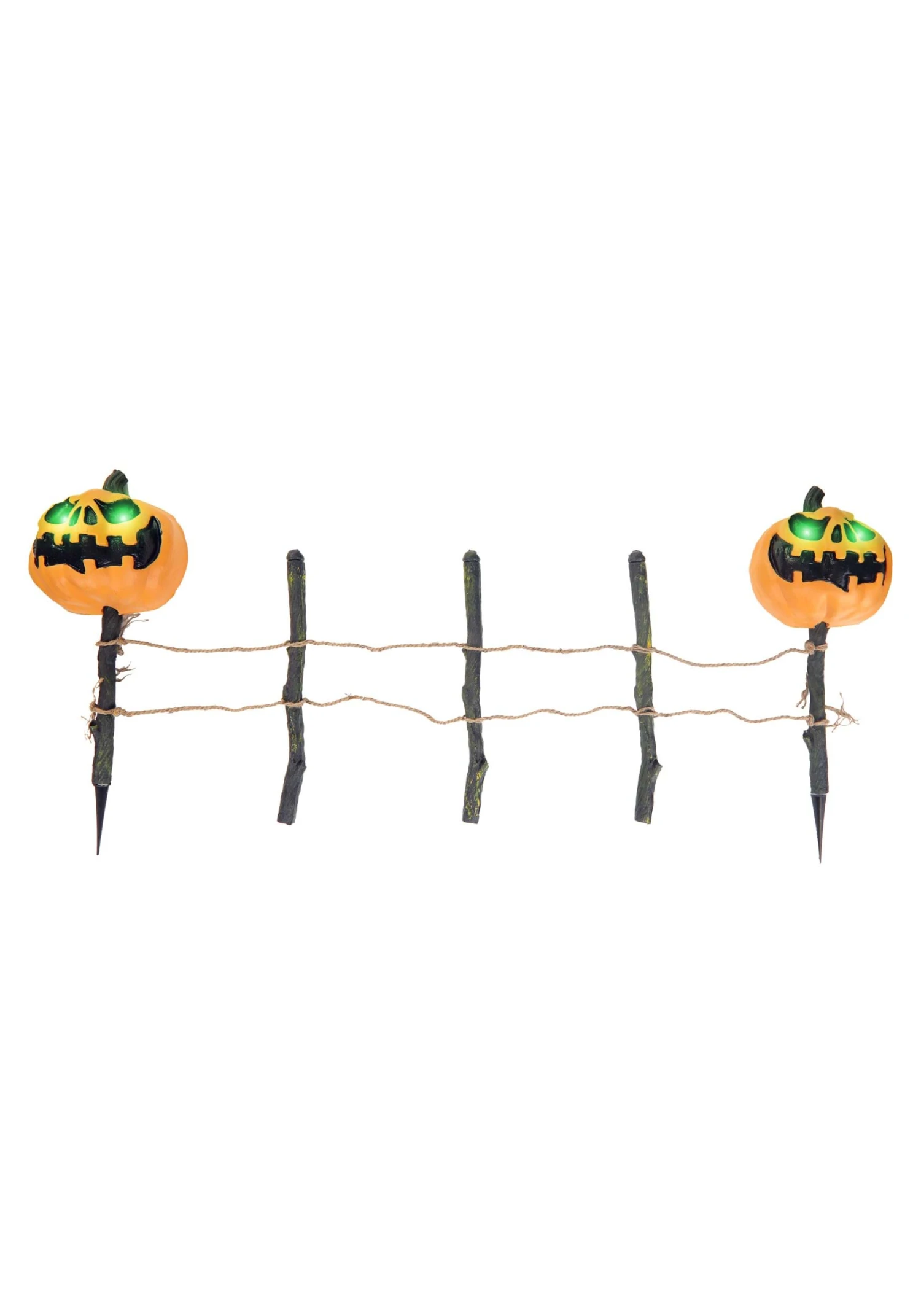Pumpkin Fence With Green Light Halloween Decoration 3 Pumpkin Fence With Green Light Halloween Decoration - Image 3