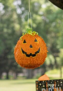 Orange Pumpkin Piñata Halloween Decoration