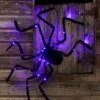 Light Up Purple Spider Decoration