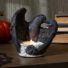 Black Raven Tea Light Candle Holder Decoration