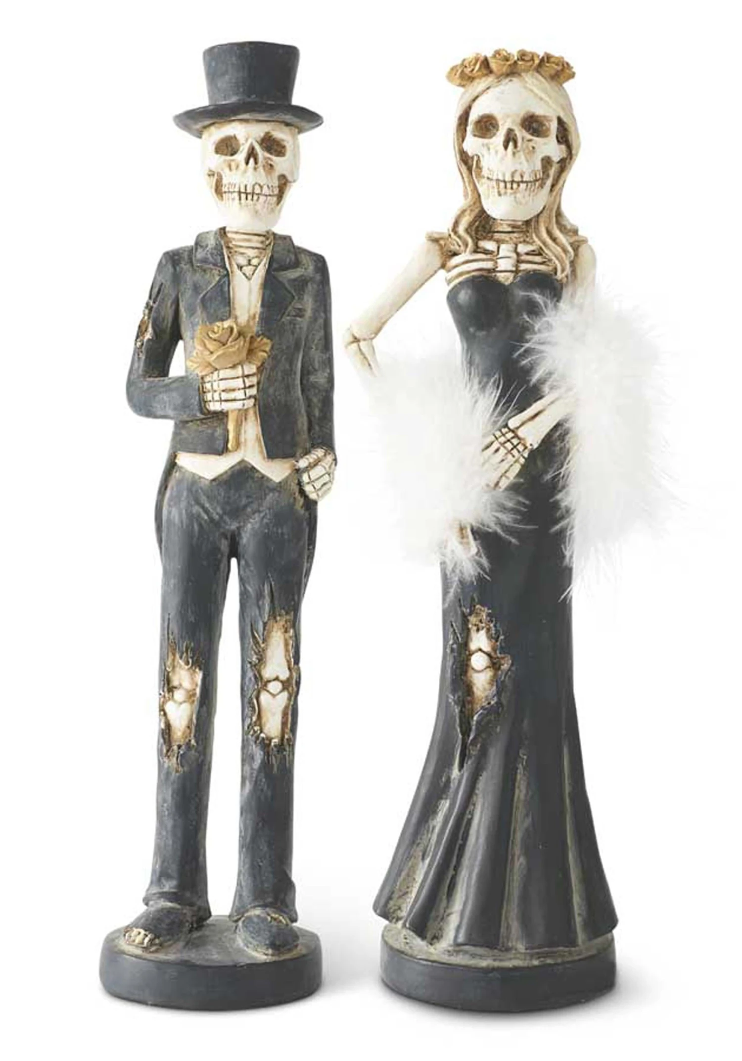 Skeleton Man And Lady Tapered Resin Candlesticks Decoration 3 Skeleton Man And Lady Tapered Resin Candlesticks Decoration - Image 3